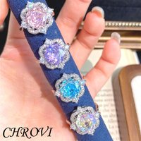 Light luxury 925 sterling silver octagonal millennium rose gemstone ring for women, high-end diamond rose ring