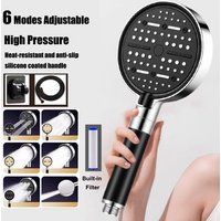 6 Modes High Pressure Water Saving Filter Powerful Shower Head Massage Spa Handheld Showerhead with Filter Bathroom Accessories