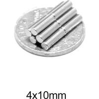 4x10 Strong Cylinder Rare Earth Magnet 4mmx10mm Round Neodymium Magnets 4x10mm N35 Mini Small Fridge Magnet Disc 4*10