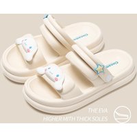 Sanrio Cartoon Platform Slides, Women's Summer Cloud Comfort Sandals, Non-Slip 2-Way Indoor/Outdoor Beach Shoes