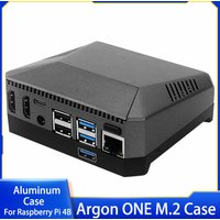 Argon ONE M.2 Case Aluminum Shell USB 3.0 To M.2 SATA SSD Adapter Built-in Cooling Fan For Raspberry Pi 4B
