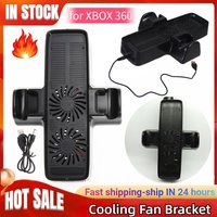 Console Cooling Fan for XBOX 360 Game Controller ABS Cooling Fan Heat Dispersion with Dual Dock Stand USB Cable Accessories