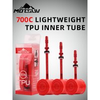 AliExpress MOTSUV 1PCS Road Ultra-light TPU Inner Tube For Road Bicycle Tires 700c23-32C Aluminum Alloy Valve 45 / 65 / 85mm Length French Valve