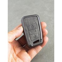 Gray Metal Car Remote Key Fob Case Cover For 2015-2024 VW Volkswagen Passat B8 Arteon Atlas Cross Sport Accessories 3 4 Buttons