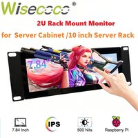 Wisecoco 7.84Inch Rack Mount Touch Monitor Secondary Screen 1280x400 Bar LCD Display for 10 inch 2U Rack Rackmate Server Cabinet