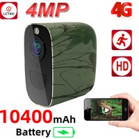 LCLCTEK 4G SIM Card Battery Powered Security Camera Full Color 4MP PIR Detection IP66 Outdoor Wireless CCTV Surveillance Cam
