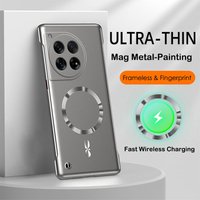 Metal PC Frameless Case For Oneplus 13 13R 13S 12 12R 11 11R 10 10T 10R 9R 9 8T 8 Pro CE4 CE3 Lite Magnet Wireless Charge Cover