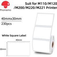 Phomemo 20-50mm Thermal Label Sticker Roll Compatible with M110/M220/M108/M200 Adhesive Barcode/Product Label for Commercial Use