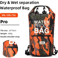 Sacs secs étanches 30L 15L, avec poche de séparation humide, sac à dos pour kayak, bateau, natation, Sports de plein air, XAZ9
