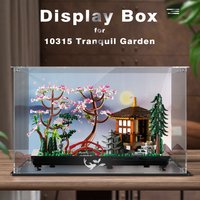 Boîte d'affichage en acrylique pour Lego Brick 10315, vitrine transparente anti-poussière pour jardin Tranquil (ensemble Lego non inclus)