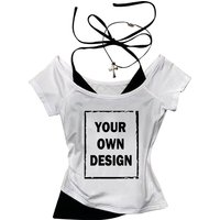 Custom T Shirt DIY Print Your Design T-Shirts Girls DIY Shirts Tops Printing