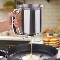 Stainless Steel Batter Dispenser 680ml Multi Use Funnel Pancakes Waffles Cupcakes Non Drip Reusable Easy Release Pourer