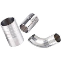 O.D 6/8/10/12.7/16/19/25/32/38/45/63/76/89mm Barbed-Weld 304 Stainless Steel Straight/Elbow Sanitary Welding Pipe Fitting