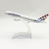 16cm 1/400 Scale Metal Airplane A220 Croatia Airways Model Toy planes Diecast Crafts With Base Aviation Collectible Aircraft