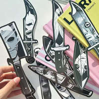 30pcs dagger bookmark horror knife decoration student office reading book labeling paper card DIY creative gift bookmarks