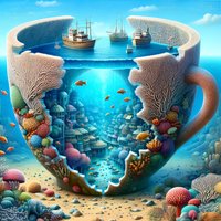 1pc 5D Diamond Painting Full Drill Round And Square Acrylic Crystals Underwater Scenery Diamond Painting Kit