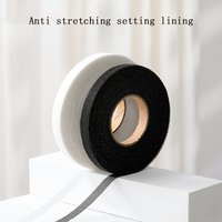 40 m schwarz-weißes einseitiges Einlagen-Klebeband für Stoff-DIY-Nähzubehör verhindert das Eindringen von Kleidung. Verformungsband