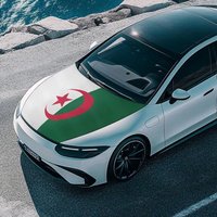 115x160 cm Algeria Flag Car Hood Cover Decorative Customizable