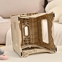 Hot Sale Lightweight Folding Step Stool Multi Purpose Handheld Thickened Footstool Non-Slip Plastic Small Benches Kitchen
