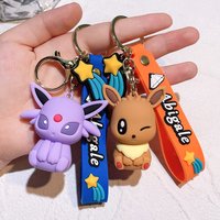 1 Pc Cartoon Pokemon Action Figures Keychain Cute Eeveelution Eevee Pvc Model Collection Kid Gift Toy