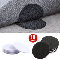 5-30pcs Double Faced Adhesive Fixing Stickers Carpet Pad Dashboard Mat Fixed Patch Floor Anti Skid Grip Fastener Nylon Hook Loop