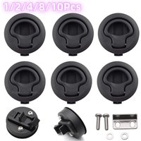 1/2/4/8/10Pcs Round Flush Pull Slam Latch for RV Boat Marine Deck Hatches Lift Pull Handle Non Key Marine Deck Locker