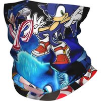 AliExpress Custom Soniced Winter Headband Neck Warmer Men Women Ski Cycling Tube Scarf Hedgehog Game Face Bandana Gaiter