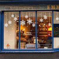 2025 Christmas Snowflake Wall Stickers New Year Window Decals Decoration For Glass Windows Doors Spring Festival