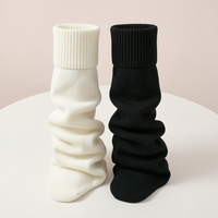 Knitted Leg Warmers Harajuku Y2K Japanese Lolita JK College Stacked Socks Middle Tube Cosplay Anime