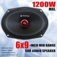 1PC 6x9 Inch Car Speakers 1200W Mid Range Universal Automotive Audio Music Stereo Subwoofer Magnetic Car HiFi Coaxial Speaker