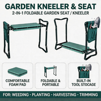 Garden Kneeler Folding Garden Seat with Thicken Widen Soft Kneeling Pad Heavy Duty Gardener Stool Knee Gardening Bench