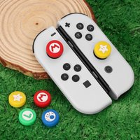 4Pcs/Lot Letter&Star Stick Grip Cap Joystick For Nintendo Switch NS Lite Oled Controller