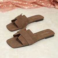 Round toe sandals 2026 summer new beach slippers lightweight and comfortable women's shoes travel shoes