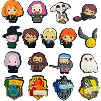 17Pcs/Set Harry Potter Series Shoe Charms for Cave Shoes Decorations Accessories for Sandals Decorate Boy Girls Birthday Gifts