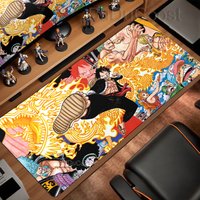 One Piece Roronoa Zoro Lufy Anime Extended Desk Pad Rubber Non-Slip Gaming Mouse Pad Anime Big Mousemat Playpad PC Cabinet Rugs