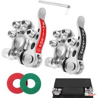2Pcs Terminal Connectors Positive Negative Car Terminals Clamp Connector Quick Release Disconnect 12V 6V 24V