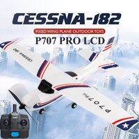 Parkten RC Flugzeug P707G PRO LCD Version 2,4G 3D/6G Mit Gyro 3Ch Starrflügel Flugzeug Outdoor Spielzeug Drone RTF CESSNA 182 Segelflugzeug