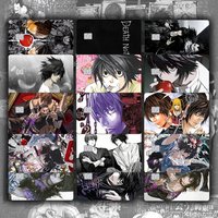 Anime DEATH NOTE Credit Card Skin Sticker Yagami Light Stickers for VISA JCB Mastercard and Other IC Bank Card Decorations