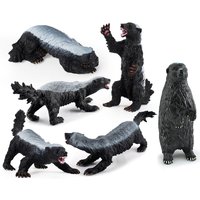 Realistic Honey Badger Model Simulation Wild Animals Figurines Mellivora Capensis Action Figure Educational Toy Kids Gifts