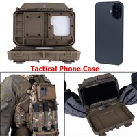 Uniwersalny taktyczny futerał na telefon V2 PLUS z systemem MOLLE, uchwyt na mapę, nawigację GPS, urządzenie do gier Airsoft, Paintball, Polowania, CS