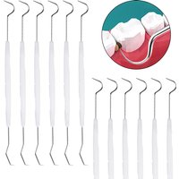 10Pcs Double Head Dental Explorer Probe Stainless Steel Teeth Clean Hygiene Probe Hook Pick Dental Instrument Tools