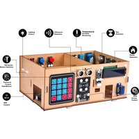 OSOYOO IoT Smart Home Learner Kit for Arduino MEGA2560 Larning Electronic STEM How to Code Mechanical Building