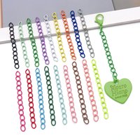 50pcs 5cm Colorful Extension Chains Bracelet Necklace Extension Tail Chain Connector For DIY Jewelry Making Accessories
