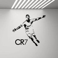Ronaldo Poster Wandtattoo CR7 Schild Vinyl Aufkleber Gym Sport Fußballspieler Fan Geschenk Wandaufkleber für Home Room Decor Wandbild A597