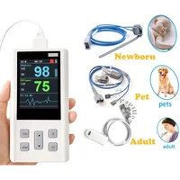 Handheld Pulse Oximeter Monitor for Heart Rate and Oxygen Saturation with Veterinary Medical SPO2 with Memory