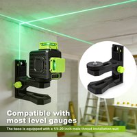 Fine Tuning Bracket Cross Line Laser Level Adaptor Multifunctional Magnetic Pivoting Bracket with Adjustable Clip 360° Adjustab