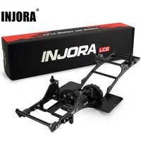 INJORA Front Mounted Transmission LCG Carbon Fiber Chassis Kit for 1/10 RC Crawlers (INC-10F)