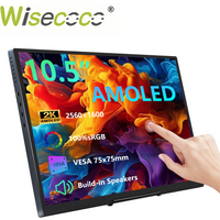 Wisecoco AMOLED 2.5K Portable Monitor Touchscreen 10.5 inch 2560x1600 Secondary Display for Raspberry Pi Laptop PC Switch PS5