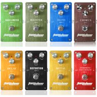 AROMA Gitarreneffektpedal True Bypass Distortion/Digital Delay/Chorus/Bass Limiter/Booster/Blues/Metal/Overdrive Distortion