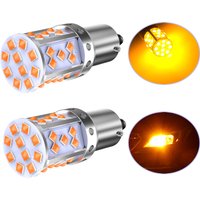 A pack 1156 P21W ba15s Bau15s PY21W 7507 LED Canbus No Hyper Flash Turn Signal Light Bulb Built-in Resistor Error Free Orange